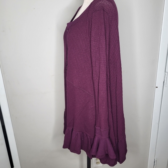 Free People Olivia Henley Plum Oversized Tunic Size Small - Picture 6 of 11